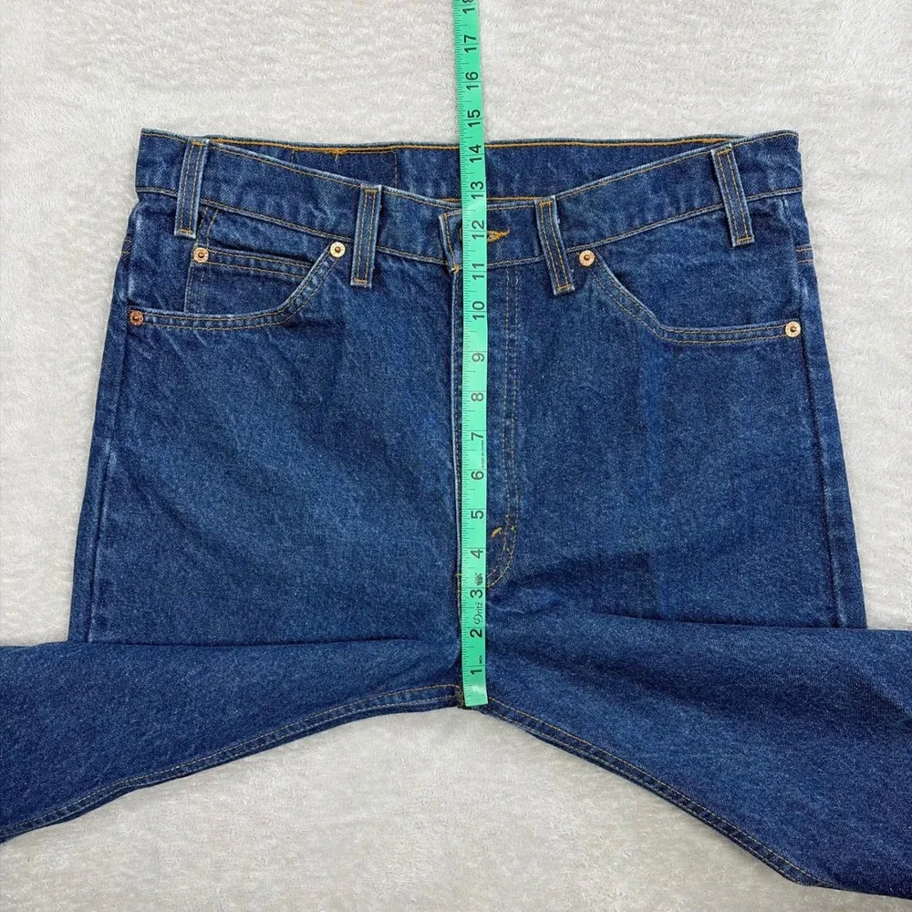 Vintage Levi's 517 Jeans Mens 35x34 (Fits 34x34) Blue Bootcut Orange Tab 90s USA
